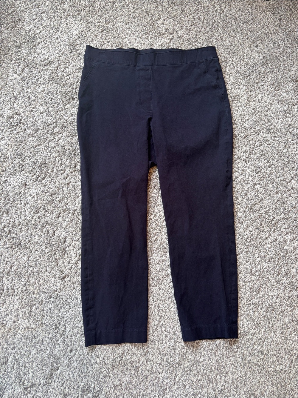 SPANX Black Ankle-Length Ponte Stretch Pants